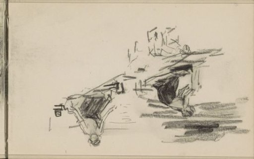 Study Sheet with Kneeling Washerwomen