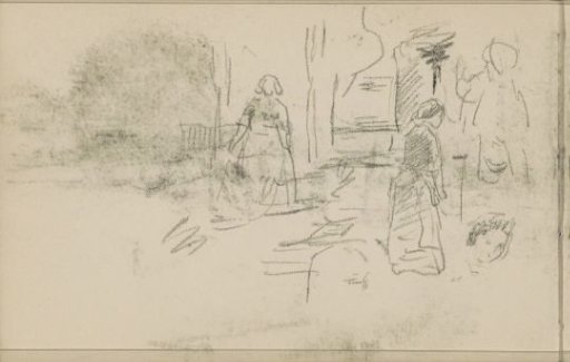Study sheet with women, possibly peasant women