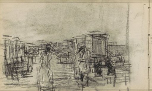 Figures on the beach