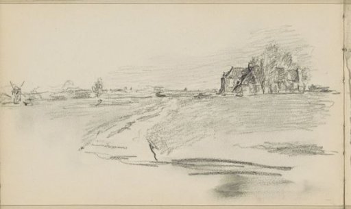Landscape with buildings