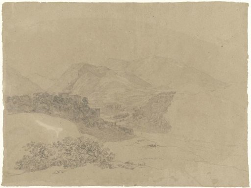 Mountain landscape in the Roman Campagna