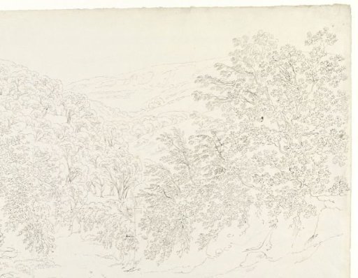 View in a wooded valley in the Roman Campagna