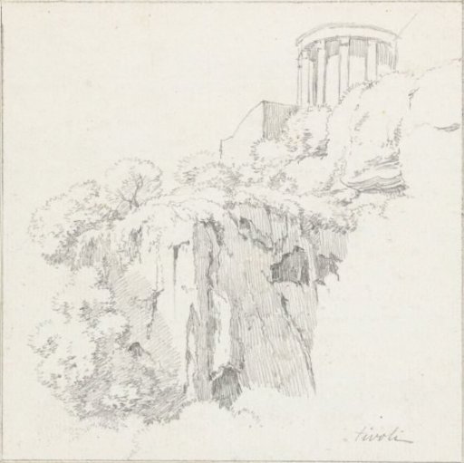 Temple of the Sibyl in Tivoli, seen from below