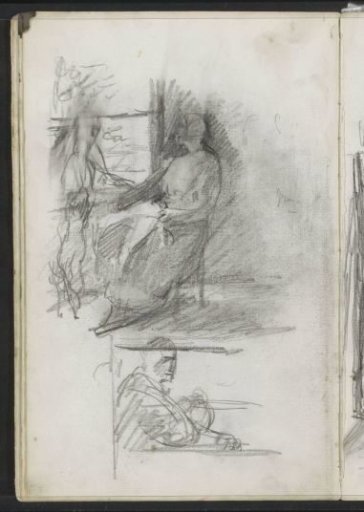 Interior with a seated woman by a window