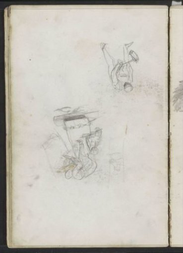 Man bending down with an axe