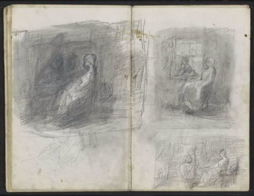 Seated woman at an open window