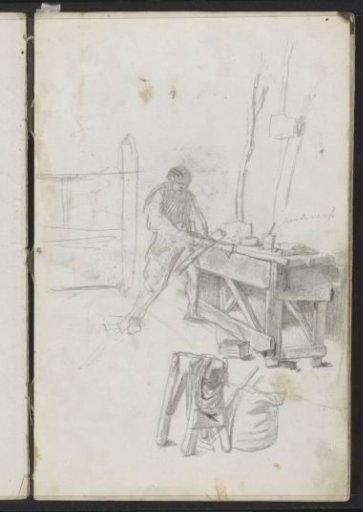 Man at a workbench in a workshop