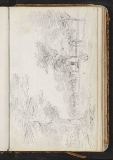 Landscape with a tree-lined avenue