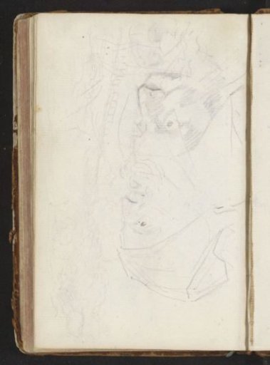 Heads of a man with a cap