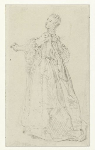 Figure study of a standing woman