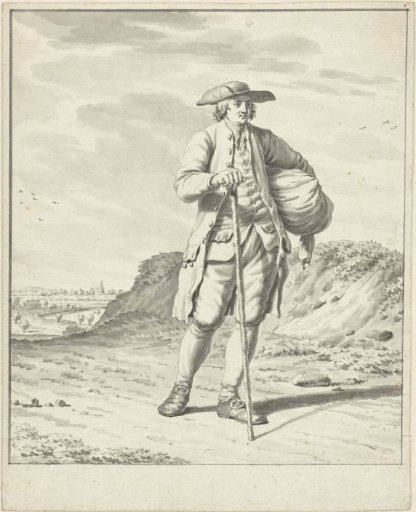 Traveler with a Stick on His Head