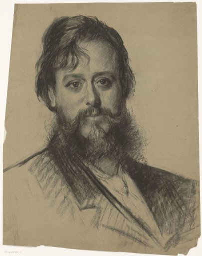 Portrait of a bearded man, front view