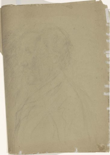 Sketch of a bearded man in profile