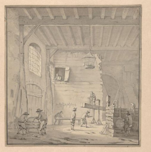 Interior of a carpenter's workshop