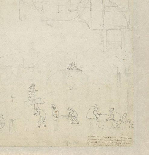 Sketches of Workers in a Carpentry Shop