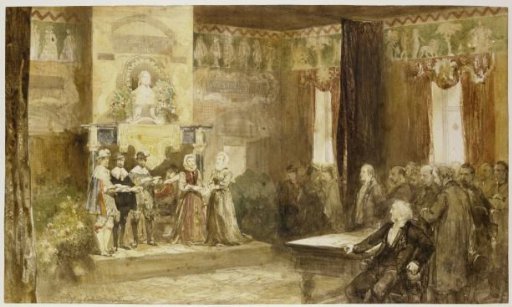 Vondel celebration at Muiderslot, 1867