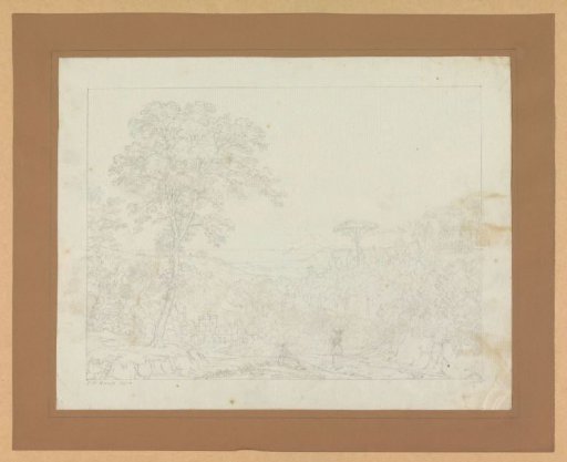Distant view with two women in the foreground