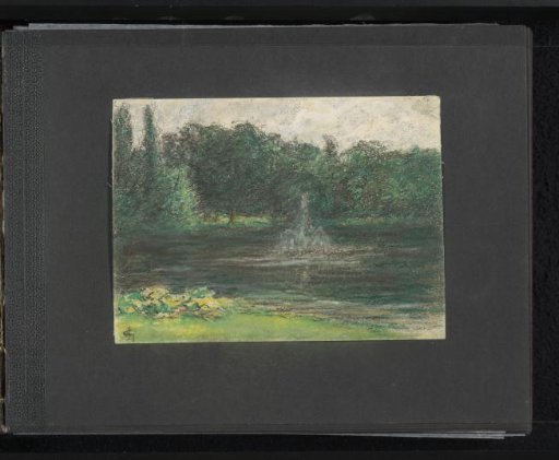 Pond with fountain