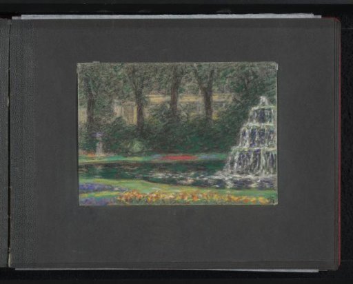Park with a pond and fountain