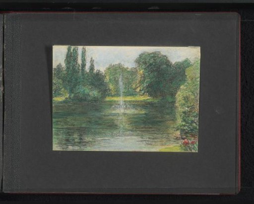 Pond with a fountain