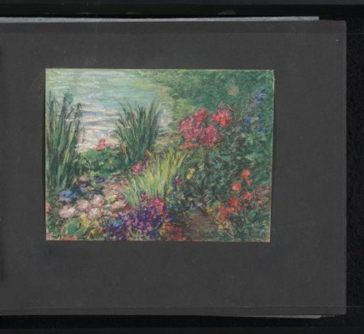 Waterfront with flowers