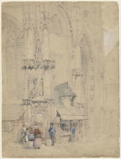 Fontaine S. Maclou, against the S. Maclou in Rouen