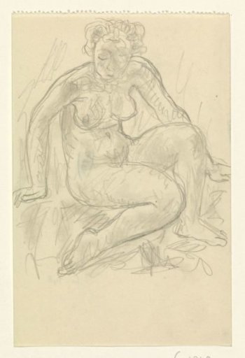 Seated nude woman