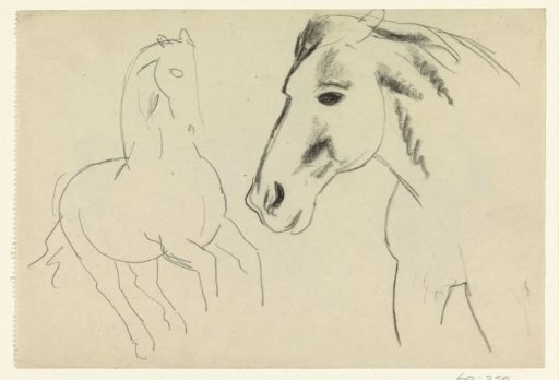 Galloping Horse and Horse's Head