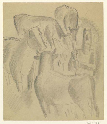 Farmer with Four Cows