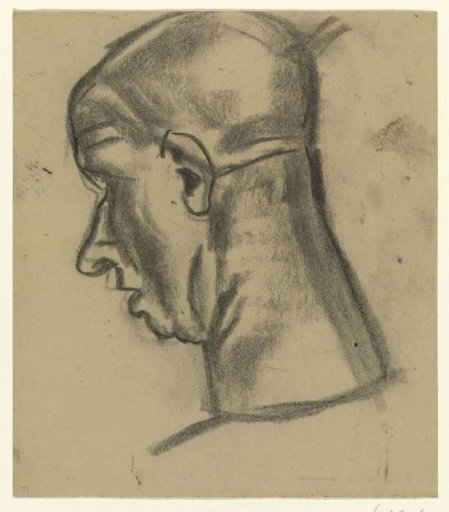 Back of the head of a bald man