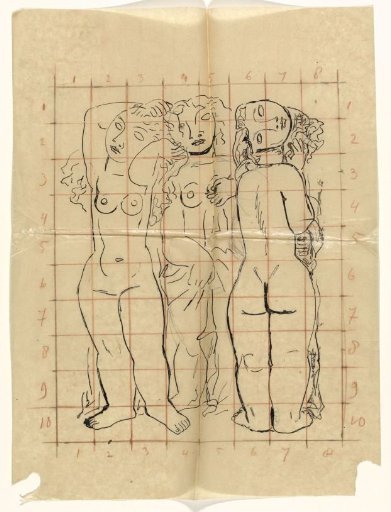 Three Standing Nude Women