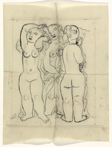 Three Standing Nude Women