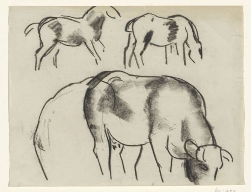 Cow and two horses