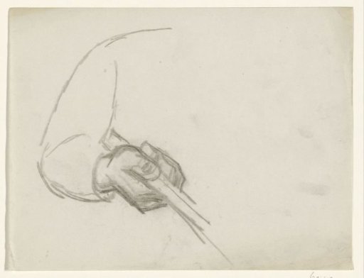 Arm holding a stick