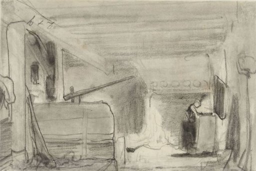 Woman in the Kitchen of a Farmhouse