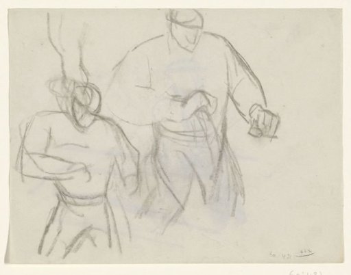 Two men with clenched fists