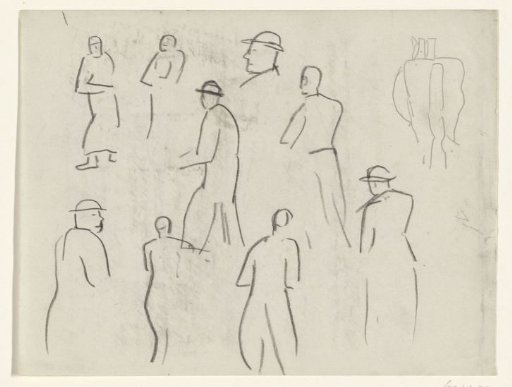 Nine men and a horse