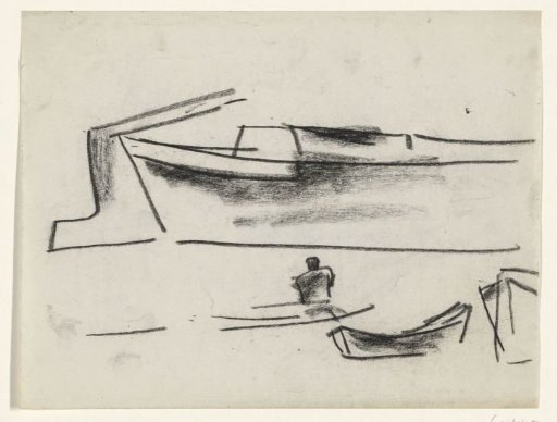 Ship and a rowboat