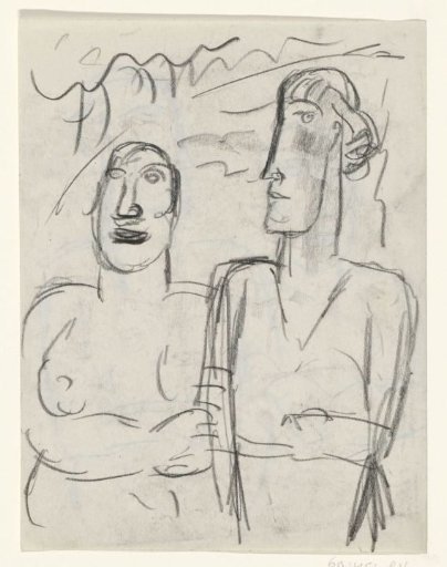 Two people in a landscape