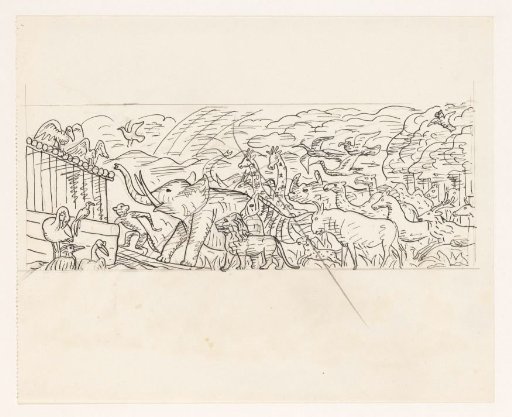 Animals Boarding Noah's Ark