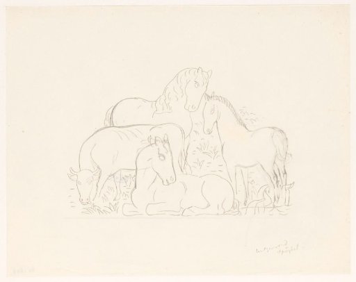 Cow and Three Horses