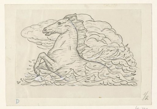Horse in the sea