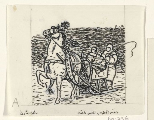 Sleigh drawn by a horse