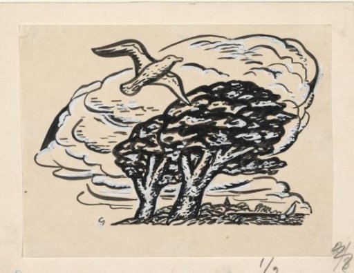 Landscape with a Flying Seagull