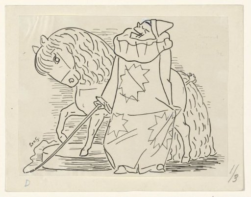 Clown Taming a Horse