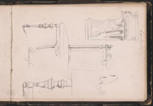 Acanthus capital, a chair, and a chair or table leg