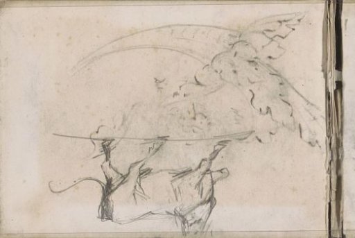 Horn with leaves and a cow