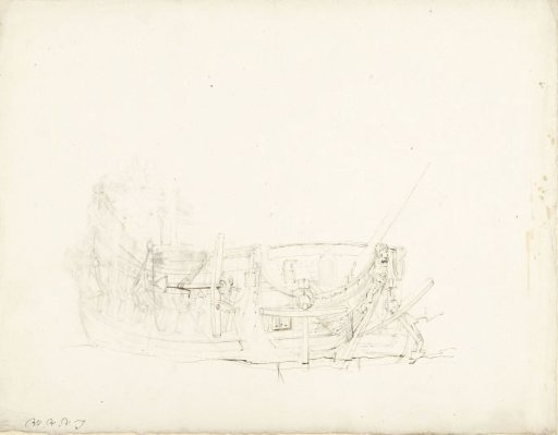Warship, seen from the front
