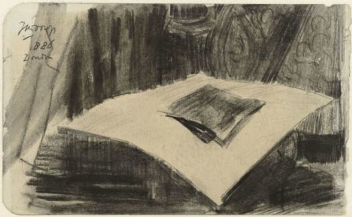 Print Lying on a Dark Background