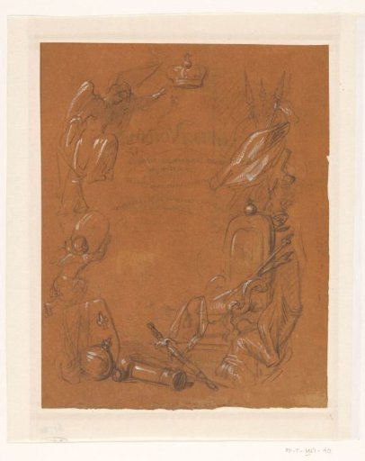 Design for a title page: Les Héros Vendéens